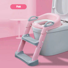 Load image into Gallery viewer, Folding Infant Potty Seat Urinal Backrest Training Chair with Step Stool Ladder for Baby Toddlers Boys Girls Safe Toilet Potties
