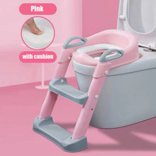 Load image into Gallery viewer, Folding Infant Potty Seat Urinal Backrest Training Chair with Step Stool Ladder for Baby Toddlers Boys Girls Safe Toilet Potties
