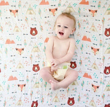 Load image into Gallery viewer, A 70% bamboo baby swaddle baby muslin blanket quality better than Aden Anais Baby Multi-use  big diaper Blanket Infant Wrap
