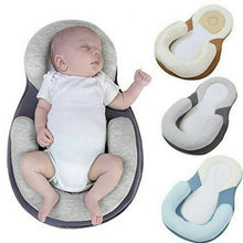 Load image into Gallery viewer, Newborn Kids Baby Safe Cotton Pillow Cushion Prevent Flat Infant Head Shape Sleep Nest Pod Anti Roll Crib Nest Bedding Mattress
