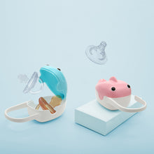Load image into Gallery viewer, Baby Solid Pacifier Box Portable Cute Whale Shape Kids Pacifier Nipple Cradle Holder Travel Storage Case PP Plastic Pacifier Box
